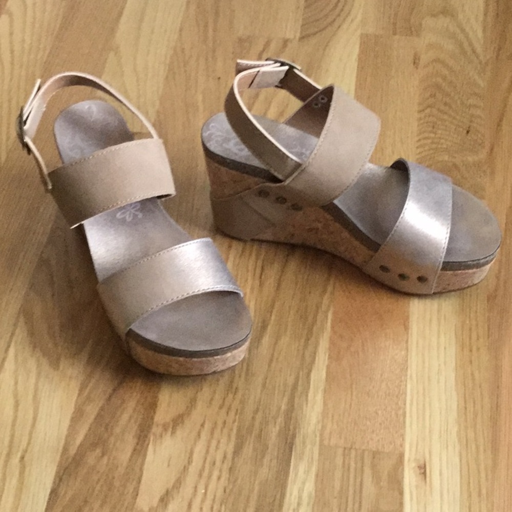 Sugar Jeffery Cork Wedge - Like New - Picture 1 of 8